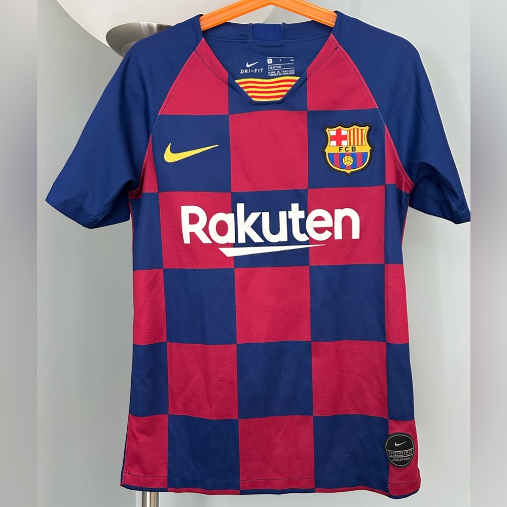 Messi Barcelona Rakuten Nike Dri-Fit Jersey Size S kids